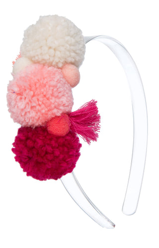 Lilies & Roses Multi Pom Pom Headband-Pink, Lilies & Roses, Acrylic Headband, Cyber Monday, Els PW 5060, Lilie & Roses, Lilie & Roses Headband, Lilies & Roses Pink Multi Pom Pom Headband, Lil