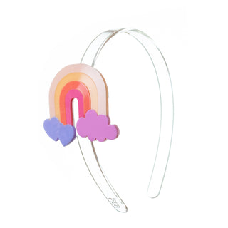 Lilies & Roses Rainbow Headband - Muted, Lilies & Roses, Acrylic Headband, Acryliic, Lilie & Roses, Lilies and Roses, Lillie & Roses, Lillie and Roses, Rainbow, Rainbow Headband, Structured H