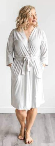 Little Sleepies Cloud Women's Bamboo Viscose Robe, Little Sleepies, CM22, Little Sleepies Cloud Women's Bamboo Viscose Robe, Little Sleepies Solid Grey, Little Sleepies Women's Bamboo Viscose