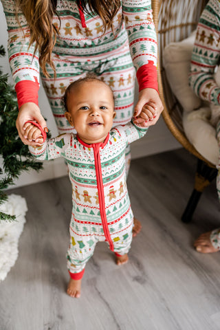 Little Sleepies Fair Isle Bamboo Convertible Romper/Sleeper, Little Sleepies, All Things Holiday, Bamboo Pajama, Christmas Pajama, Christmas Pajamas, CM22, Little Sleepies, Little Sleepies Ba