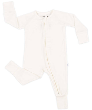 Little Sleepies Pearl convertible romper and pajama for newborns, soft fabric, featuring pearl print and snap closures.