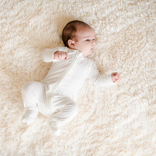 Little Sleepies Pearl convertible romper and sleeper, soft pajama for newborns with a cozy, stylish design.