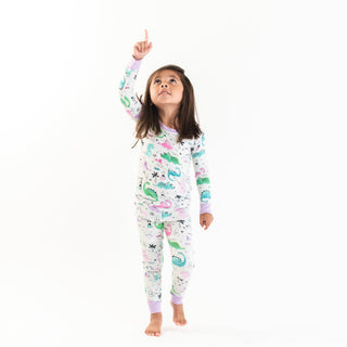 Little Sleepies Pink/Purple Dinosaurs Bamboo 2pc Pajama Set, Little Sleepies, Bamboo Pajama, Bamboo Pajama Set, Bamboo Pajamas, Bestaroo Pajamas, CM22, Dino, Dinosaurs, Little Sleepies, Littl