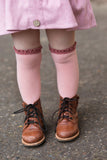 Little Stocking Co Lace Top Knee High Socks - Blush + Mauve, Little Stocking Co, Little Stocking Co, Little Stocking Co  Blush + Mauve Lace Top Knee High Socks, Little Stocking Co Blush + Mau