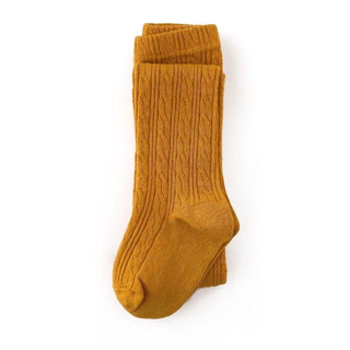 Little Stocking Co Cable Knit Tights - Marigold, Little Stocking Co, Cable Knit Tights, cf-size-1-2y, cf-size-3-4y, cf-size-6-12-months, cf-type-tights, cf-vendor-little-stocking-co, Fall 202