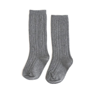 Little Stocking Co Knee High Socks - Charcoal, Little Stocking Co, All Things Holiday, Christmas, Christmas Socks, Grey, Holiday, Little Stocking Co, Little Stocking Co Knee high Sock, Little
