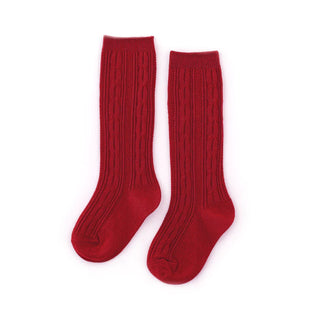 Little Stocking Co Knee High Socks - Cherry, Little Stocking Co, All Things Holiday, cf-size-0-6-months, cf-size-1-5-3y, cf-size-6-18-months, cf-size-7-10y, cf-type-knee-high-socks, cf-vendor