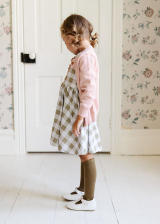 Little Stocking Co Lace Top Knee High Socks - Olive, Little Stocking Co, cf-size-0-6-months, cf-size-1-5-3y, cf-size-4-6y, cf-size-6-18-months, cf-size-7-10y, cf-type-knee-high-socks, cf-vend