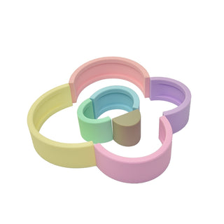 Pastel Small Silicone Rainbow Teether, Little Teether, Little Teether, Little Teether Pastel Silicone Rainbow - Teether - Bath - Stacker - Sensory, Little Teether Silicone Rainbow, Little Tee