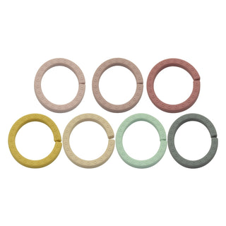 Silicone Toy Link Rings, Little Teether, Car Seat Attachment, Little Teether, Little Teether Silicone Toy Link Rings, Muted Silicone Toy Link Rings, Silcone Teething Rings, Silicone Teether, 
