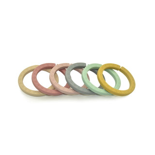 Silicone Toy Link Rings, Little Teether, Car Seat Attachment, Little Teether, Little Teether Silicone Toy Link Rings, Muted Silicone Toy Link Rings, Silcone Teething Rings, Silicone Teether, 