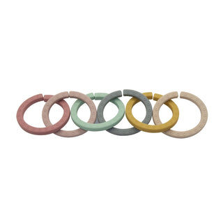 Silicone Toy Link Rings, Little Teether, Car Seat Attachment, Little Teether, Little Teether Silicone Toy Link Rings, Muted Silicone Toy Link Rings, Silcone Teething Rings, Silicone Teether, 