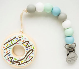 LouLou Lollipop Mint Donut Teether with Holder Set, LouLou Lollipop, Donut teether, Donut Teething Toy, Donuts, Lou Lou Lollipop, Lou Lou Lollipop Teether, LouLou lollipop, LouLou Lollipop te