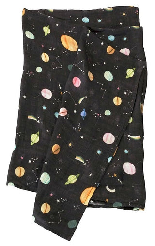 LouLou Lollipop Planets Muslin Swaddling Blanket, LouLou Lollipop, Baby Shower Gift, Floral Swaddle, Floral Swaddling blanket, Lou Lou Lollipop, LouLou lollipop, LouLou Lollipop Planets, LouL
