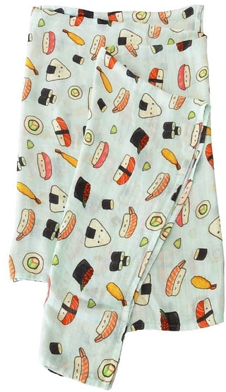 LouLou Lollipop Sushi Muslin Swaddling Blanket, LouLou Lollipop, Baby Shower Gift, Lou Lou Lollipop, LouLou lollipop, Loulou Lollipop Sushi, LouLou Lollipop Sushi Muslin Swaddling Blanket, Mu