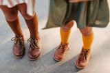 Little Stocking Co Knee High Socks - Golden Yellow, Little Stocking Co, Cable Knit Knee High, Cable Knit Knee High Socks, cf-size-4-6y, cf-size-7-10y, cf-type-knee-high-socks, cf-vendor-littl