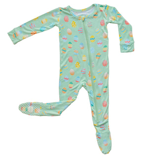 Macaron + Me Easter Eggs Footsie, Macaron + Me, cf-size-0-3-months, cf-size-6-9-months, cf-type-baby-&-toddler-sleepwear, cf-vendor-macaron-me, Easter, Easter Basket Ideas, Easter Pajamas, EB