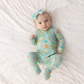 Macaron + Me Easter Eggs Footsie, Macaron + Me, cf-size-0-3-months, cf-size-6-9-months, cf-type-baby-&-toddler-sleepwear, cf-vendor-macaron-me, Easter, Easter Basket Ideas, Easter Pajamas, EB
