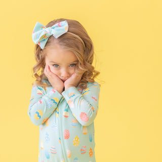 Macaron + Me Easter Eggs Romper, Macaron + Me, cf-size-6-12-months, cf-type-loungewear, cf-vendor-macaron-me, Coverall, Easter, Easter Eggs, Easter Pajamas, EB Baby, EB Girls, Macaron + Me, M