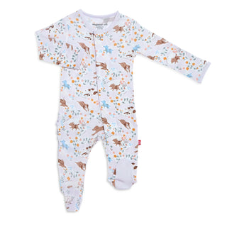 Magnetic Me Best Fur-End Modal Magnetic Ruffle Footie, Magnificent Baby, Baby Shower, Baby Shower Gift, cf-size-6-9-months, cf-size-preemie, cf-type-footie, cf-vendor-magnificent-baby, Dog Fo