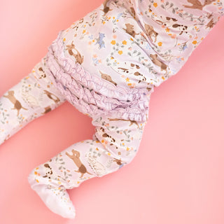 Magnetic Me Best Fur-End Modal Magnetic Ruffle Footie, Magnificent Baby, Baby Shower, Baby Shower Gift, cf-size-6-9-months, cf-size-preemie, cf-type-footie, cf-vendor-magnificent-baby, Dog Fo