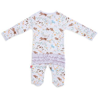 Magnetic Me Best Fur-End Modal Magnetic Ruffle Footie, Magnificent Baby, Baby Shower, Baby Shower Gift, cf-size-6-9-months, cf-size-preemie, cf-type-footie, cf-vendor-magnificent-baby, Dog Fo