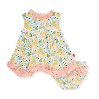 Magnetic Me Citrus Bloom Dress w/Ruffle Diaper Cover, Magnificent Baby, cf-size-0-3-months, cf-size-18-24-months, cf-size-3-6-months, cf-type-dress, cf-vendor-magnificent-baby, CM22, JAN23, L
