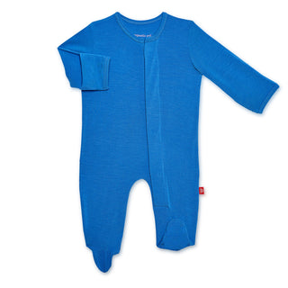 Magnetic Me Cobalt Solid Modal Magnetic Footie, Magnificent Baby, Footie, JAN23, Magentic Me, Magnetic Footie, Magnetic Me by Magnificent Baby, Magnetic Me Cobalt Solid, Magnetic Me Footie, M