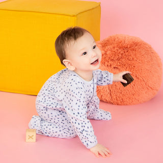 Magnetic Me Painted Dots Velour Magnetic Footie, Magnificent Baby, Baby, Baby Clothing, Baby Shower, Baby Shower Gift, cf-size-newborn, cf-type-footie, cf-vendor-magnificent-baby, Footie, JAN
