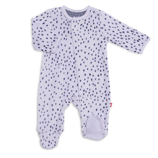Magnetic Me Painted Dots Velour Magnetic Footie, Magnificent Baby, Baby, Baby Clothing, Baby Shower, Baby Shower Gift, cf-size-newborn, cf-type-footie, cf-vendor-magnificent-baby, Footie, JAN
