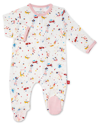 Magnetic Me Pink Carnivale Modal Footie, Magnificent Baby, Els PW 5060, Footie, JAN23, Magentic Me, Magnetic Footie, Magnetic Me by Magnificent Baby, Magnetic Me Carnival, Magnetic Me Carniva