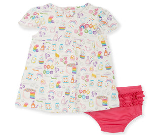 Magnetic Me Rainbow Sprinkles Organic Cotton Dress w/Ruffle Diaper Cover, Magnificent Baby, cf-size-12-18-months, cf-size-18-24-months, cf-size-6-9-months, cf-type-dress, cf-vendor-magnificen