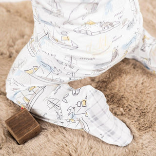 Magnetic Me Shakleton Modal Magnetic Footie, Magnificent Baby, Aloe, Baby Shower, Baby Shower Gift, cf-size-6-9-months, cf-size-newborn, cf-size-preemie, cf-type-footie, cf-vendor-magnificent