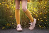 Little Stocking Co Lace Top Knee High Socks - Marigold, Little Stocking Co, Little Stocking Co, Little Stocking Co Fall 2020, Little Stocking Co Knee high Sock, Little Stocking Co Knee High S