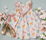 Pink Chicken Marly Dress, Pink Chicken, Big Girls Clothing, Dog, Dress, Dress for Girls, Dresses for Girls, Little Girls Clothing, Little Girls Dress, Little Girls Dresses, Pink Chicken, Pink