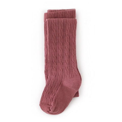 Little Stocking Co Cable Knit Tights - Mauve Rose, Little Stocking Co, Cable Knit Tights, cf-size-6-12-months, cf-type-tights, cf-vendor-little-stocking-co, Fall 2021, Little Stocking Co, Lit