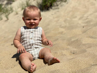 Me & Henry Gossan Playsuit in Grey Gingham, Me & Henry, Boys Clothing, CM22, Infant Boy Clothing, JAN23, Me & Henry, Me & Henry Gossan Playsuit, Me & Henry SS22, Me and Henry, Me and Henry Ta