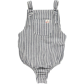 Me & Henry Reef Knotted Bubble in Black & White Stripe Gauze, Me & Henry, Boy Bubble Romper, Boys Clothing, Bubble Romper, cf-size-3-6-months, cf-size-6-9-months, cf-type-romper, cf-vendor-me