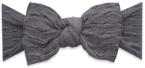 Baby Bling Charcoal Basketweave Knot Headband, Baby Bling, Baby Bling, Baby Bling Bows, Baby Bling Charcoal Basketweave Knot Headband, Black Friday, cf-type-headband, cf-vendor-baby-bling, El