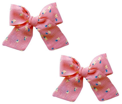 Baby Bling Big Cotton Bow Clip Set - Coral Bud, Baby Bling, Baby Bling, Baby Bling Big Coral Bud Cotton Bow Clip Set -, Baby Bling Big Cotton Bow Clip Set, Baby Bling Big Cotton Bow Clip Set 