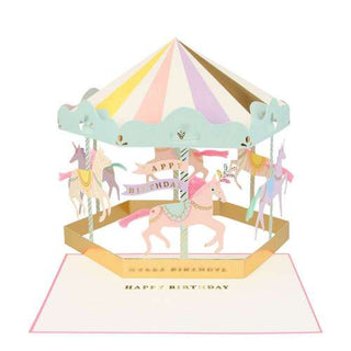 Meri Meri Carousel Stand-Up Birthday Card, Meri Meri, Birthday Card, cf-type-greeting-&-note-cards, cf-vendor-meri-meri, Greeting Card, Happy Birthday, Happy Birthday Card, Meri Meri, Meri Me
