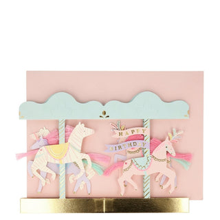 Meri Meri Carousel Stand-Up Birthday Card, Meri Meri, Birthday Card, cf-type-greeting-&-note-cards, cf-vendor-meri-meri, Greeting Card, Happy Birthday, Happy Birthday Card, Meri Meri, Meri Me