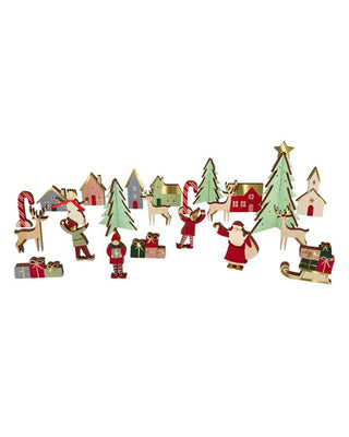 Meri Meri Festive Village Wooden Advent Calendar, Meri Meri, Advent, Advent Calendar, All Things Holiday, Christmas, Meri Meri, Meri Meri Advent Calendar, Meri Meri Christmas, Meri Meri Festi