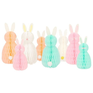 Meri Meri Honeycomb Spring Bunnies (Set of 8), Meri Meri, Bunnies, Bunny, cf-type-figurines, cf-vendor-meri-meri, Easter, Easter Basket, Easter Bunnies, EB Boy, EB Boys, EB Girls, Honeycomb B