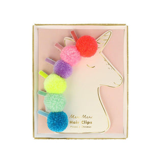 Meri Meri Pompom Unicorn Hair Clips (Set of 6), Meri Meri, Alligator Clip, Alligator Clip Hair Bow, cf-type-hair-clip, cf-vendor-meri-meri, Clippie, Clips, Easter Basket Ideas, EB Girls, Meri