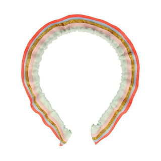 Meri Meri Rainbow Ruffle Headband, Meri Meri, cf-type-headbands, cf-vendor-meri-meri, Headband, Meri Meri Headband, Meri Meri Rainbow Ruffle Headband, Rainbow Headband, Rainbow Ruffle Headban