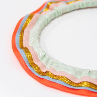 Meri Meri Rainbow Ruffle Headband, Meri Meri, cf-type-headbands, cf-vendor-meri-meri, Headband, Meri Meri Headband, Meri Meri Rainbow Ruffle Headband, Rainbow Headband, Rainbow Ruffle Headban