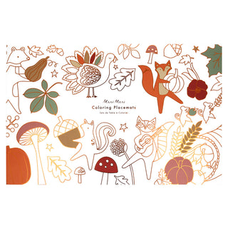 Meri Meri Thanksgiving Coloring Placemats, Meri Meri, Meri Meri Thanksgiving Coloring Placemats, Thanksgiving, Thanksgiving Coloring Placemats, Thanksgiving Decorations, Placemats - Basically