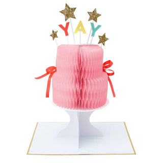 Meri Meri Yay! Cake Stand-Up Card, Meri Meri, Birthday Cake, Birthday cake Card, Birthday Card, cf-type-greeting-&-note-cards, cf-vendor-meri-meri, Greeting Card, Meri Meri, Meri Meri Card, M