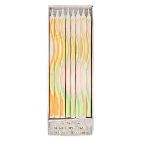 Meri Meri Rainbow Pattern Candles (Set of 16), Meri Meri, 1st Birthday, 2nd Birthday, 3rd Birthday, 4th Birthday, 5th Birthday, Birthday, Birthday Candle, cf-type-birthday-candles, cf-vendor-